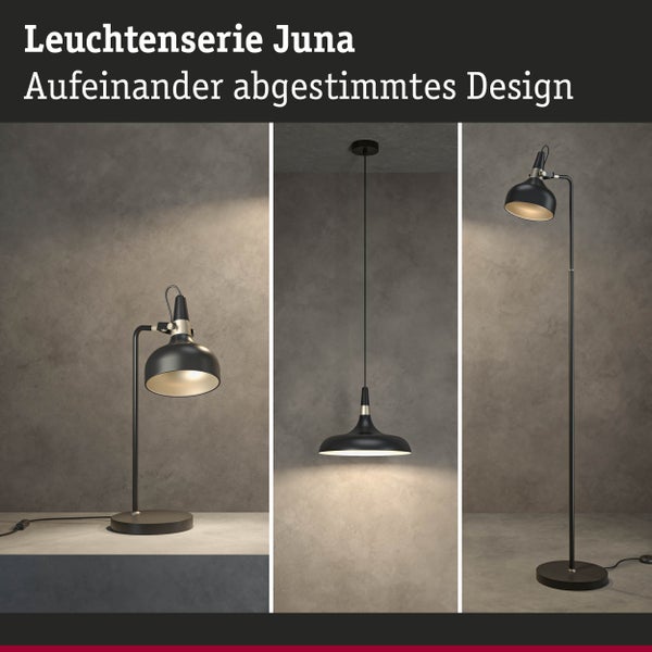 Pendelleuchte Juna E27 max. 20W Champagner, Schwarz matt dimmbar Metall