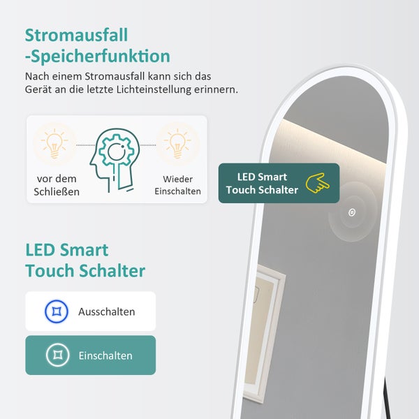 Informationen zu Stromausfall-Speicherfunktion und LED Smart Touch Schalter