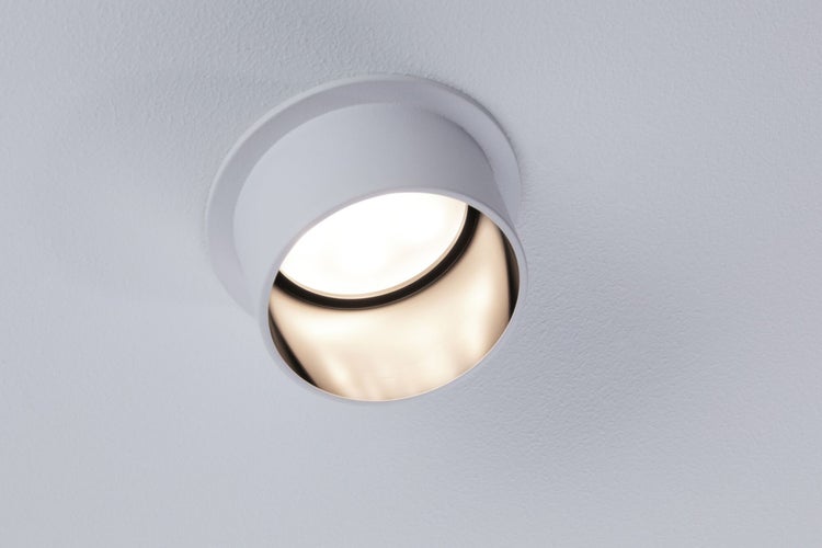 LED Einbauleuchte 3-Step-Dim Gil Coin IP44 rund 68mm Coin 6W 470lm 230V dimmbar 2700K Weiß matt, Schwarz matt