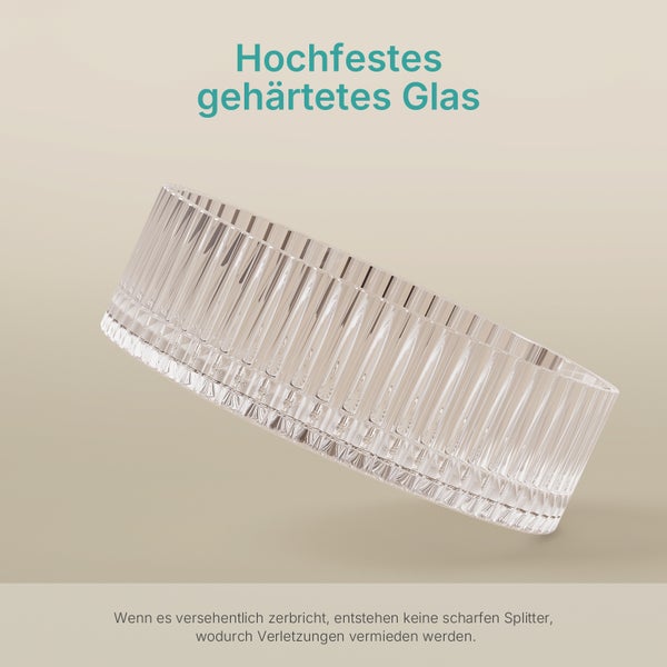 Runde Glasschale aus gehärtetem Glas