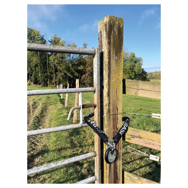 BASI - Stahlkette - ZR 318 - 1100 mm - Kettenglieder 10 mm Stärke - Nylonummantelung - schwarz