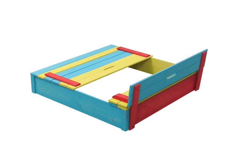 Holzsandkasten mit Deckel