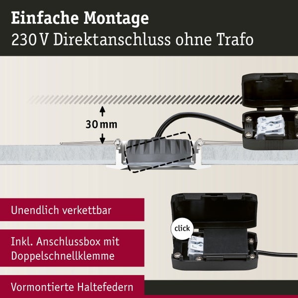 LED Einbauleuchte Nova Plus Coin Einzelleuchte schwenkbar IP65 rund 93mm 30° Coin 6W 470lm 230V dimmbar 2700K Schwarz matt