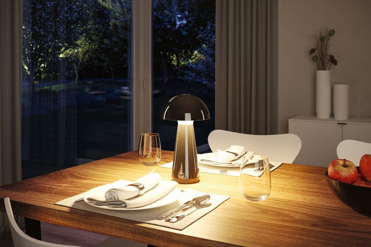 Akkuleuchte 3-Step-Dim Onzo IP44 dimmbar 2700K Schwarz