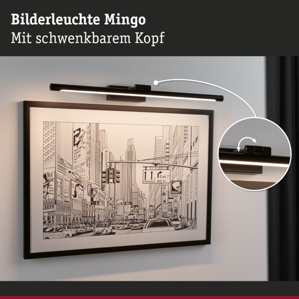 LED Bilderleuchte Mingo 3000K 810lm 230V 11W Schwarz