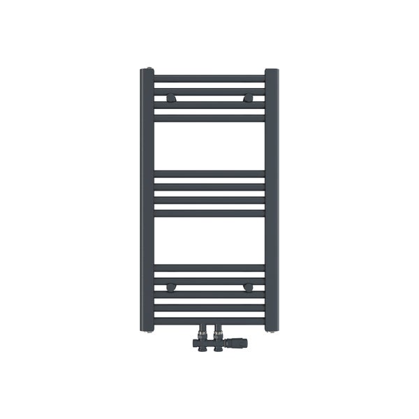 Handtuchwärmer aus Stahl mit Heizkörperanschluss