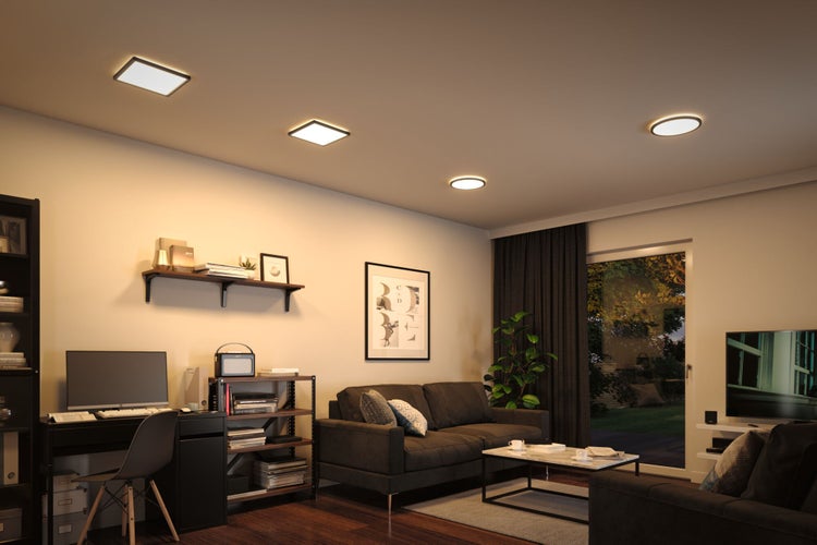 LED Panel Atria Shine Backlight rund 190mm 11,2W 850lm 3000K Schwarz