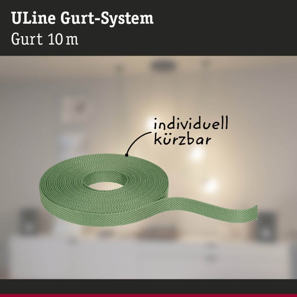 ULine Gurt 10m Dacron Textil Kupfer Grün