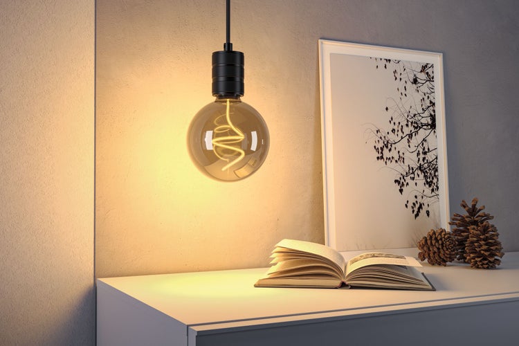 Floating Shine Standard 230V LED Globe E27 150lm 4W 1800K dimmbar Rauchglas