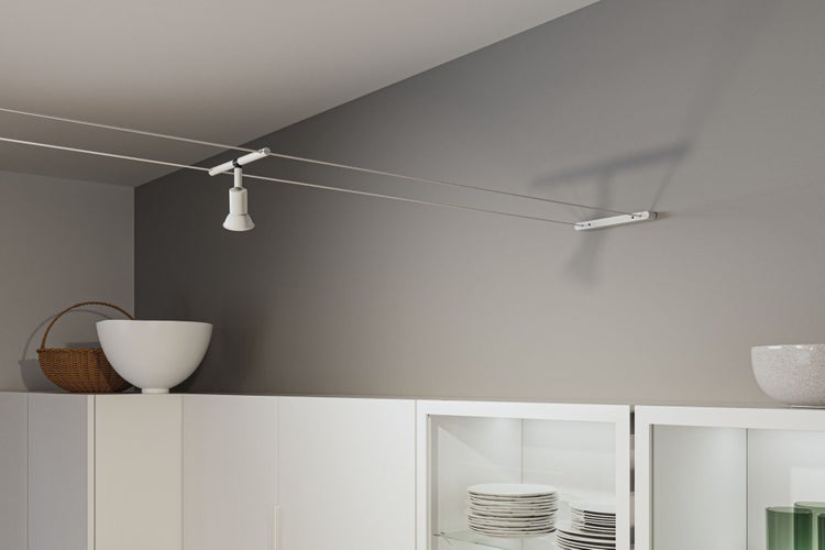 CorDuo Seilsystem Montageset Halterung 2er-Set Weiß matt