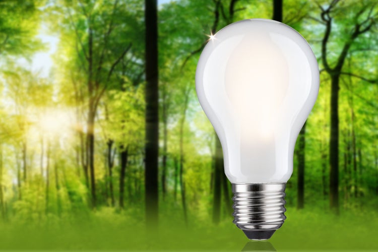 Eco-Line Filament 230V LED Birne E27 Einzelleuchte 806lm 4,3W 3000K dimmbar Matt