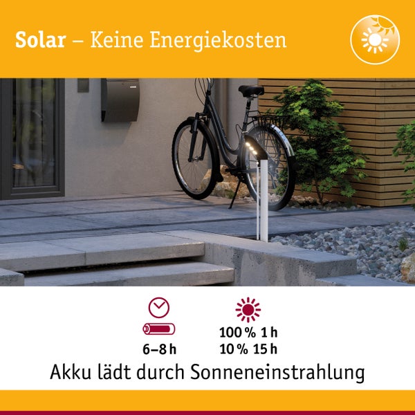 Solar LED Pollerleuchte Soley Bewegungsmelder IP44 3000K 42lm Anthrazit