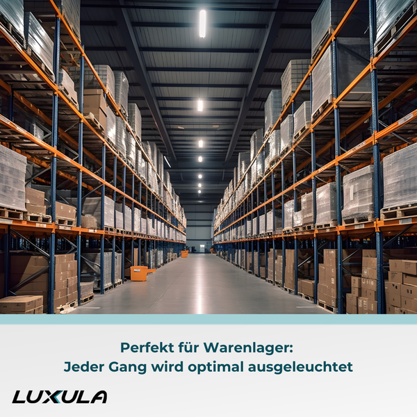 LUXULA 10er-Set LED Hallenleuchte 200W Highbay mit 24000lm IP65 IK08 Linearer Hallenstrahler 5000K Neutraleiß