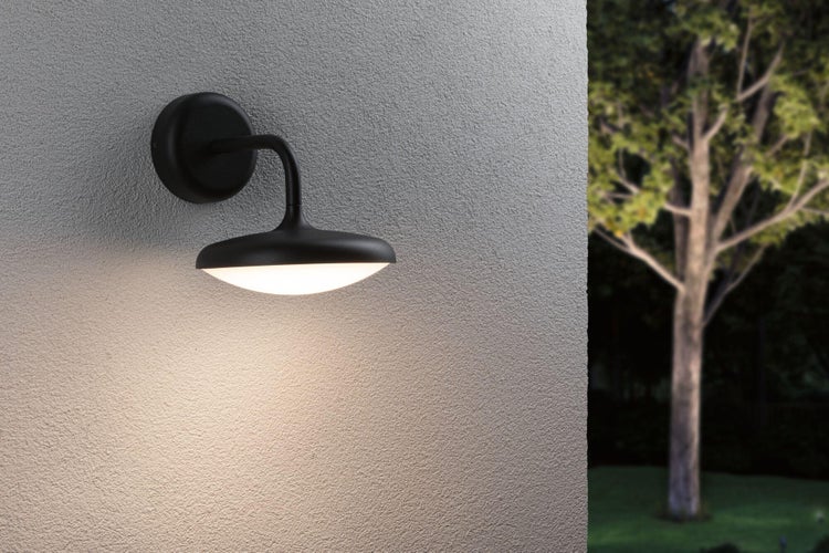 LED Außenwandleuchte Nostro seewasserresistent IP44 rund 180x250mm 3000K 10W 900lm 230V Anthrazit Aluminium