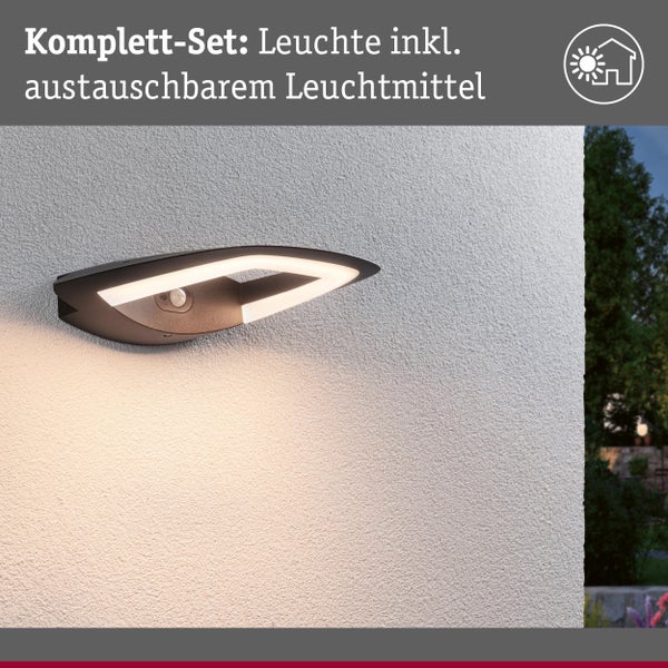 Komplettset Außenleuchte mit auswechselbarem Leuchtmittel an Hauswand