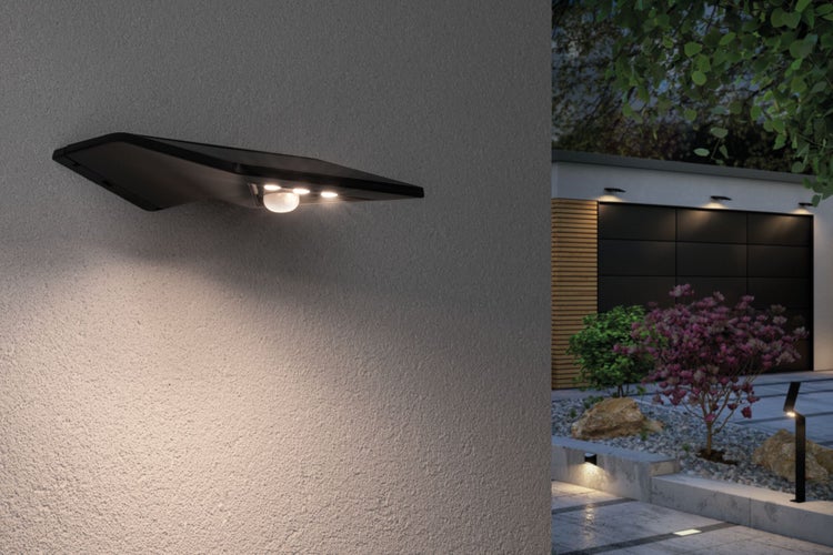 Solar LED Hausnummernleuchte Yoko Dämmerungsgesteuerter Bewegungsmelder (IR) IP44 3000K 42lm Anthrazit