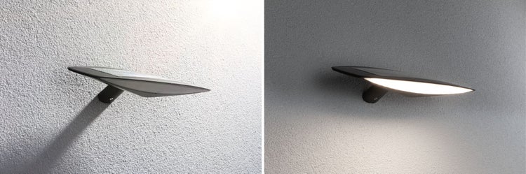 Solar LED Außenwandleuchte Kiran Bewegungsmelder IP44 3000K 280lm Anthrazit