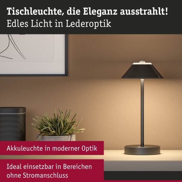 Mobile Tischleuchte Pellini White Switch 300lm 2W Schwarz, Schwarz matt