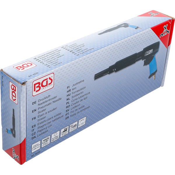 Verpackung eines Druckluft-Nadelentrosters von BGS technic