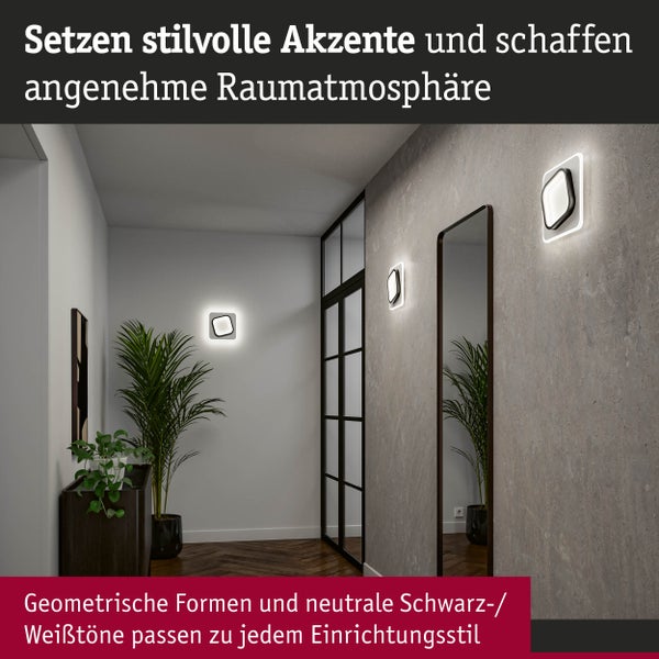 LED Wandleuchte 2Form 4000K 1600lm / 1125lm 230V 13W / 9W Weiß, Schwarz