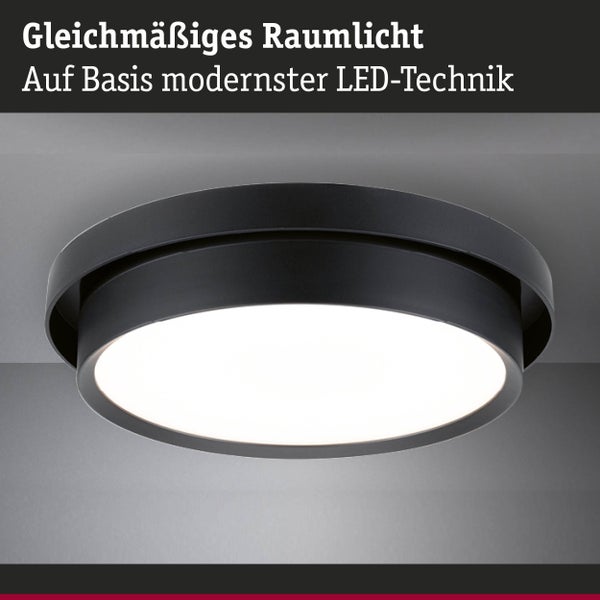 LED Deckenleuchte 3-Step-Dim Malik 2700K 850lm 230V 13,5W dimmbar Schwarz matt