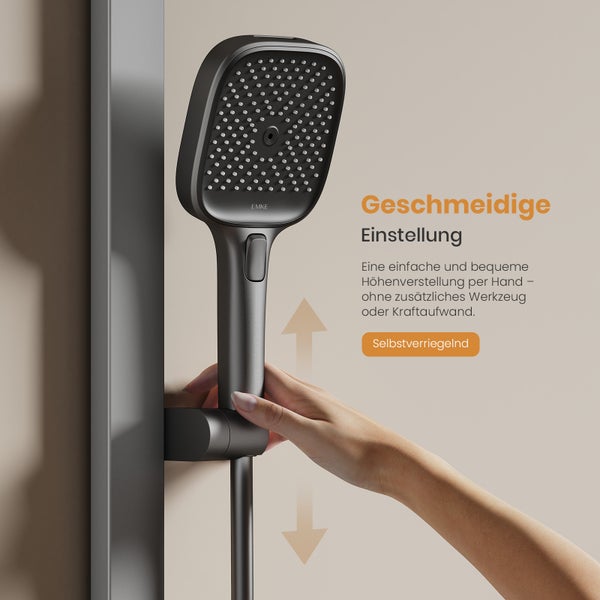 Brausegarnitur mit höhenverstellbarer Handbrause