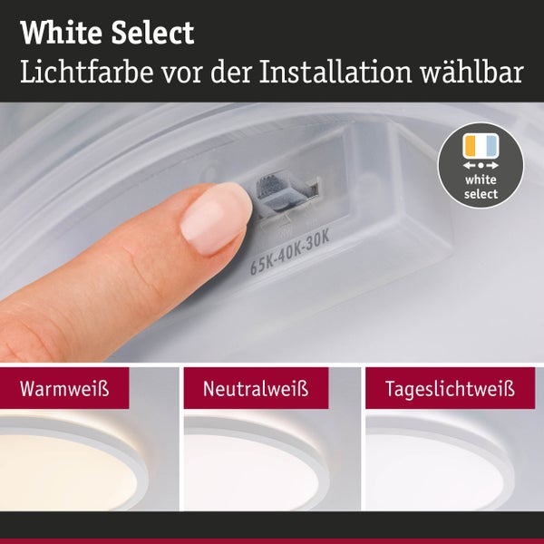 LED Panel Atria Shine IP44 rund 298mm 14,8W 2250lm 3000 - 6500K Weiß