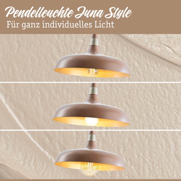 Pendelleuchte Juna Style mit unterschiedlichen Leuchtmitteln