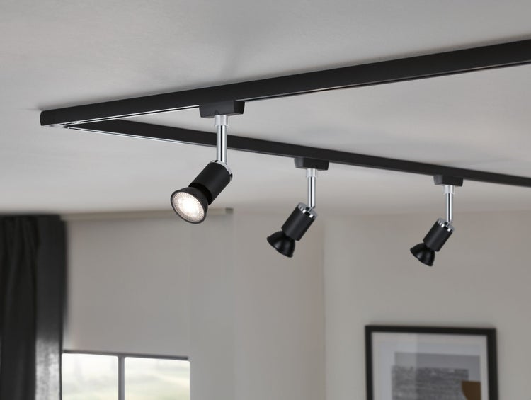 Set Standard 230V LED Reflektor GU10 3er-Set 3x460lm 3x7W 2700K dimmbar Schwarz matt