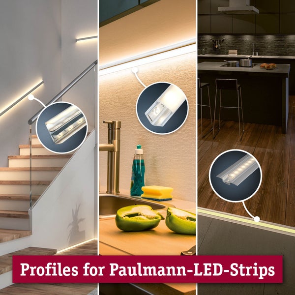 LED Strip Profil Square 1m Schwarz