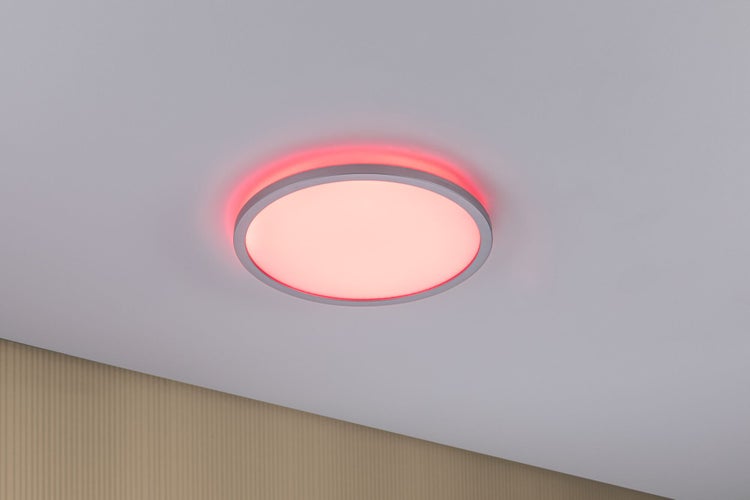 LED Panel Atria Shine Backlight rund 293mm 12W 1400lm RGBW Chrom matt dimmbar