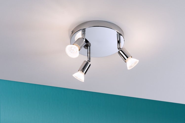 Spotlight Carolina IP44 GU10 230V max. 3x10W dimmbar Chrom