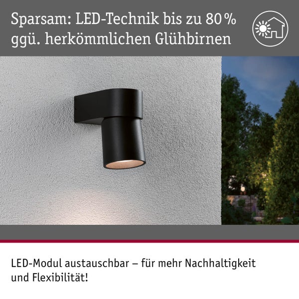 LED Außenwandleuchte an Hauswand