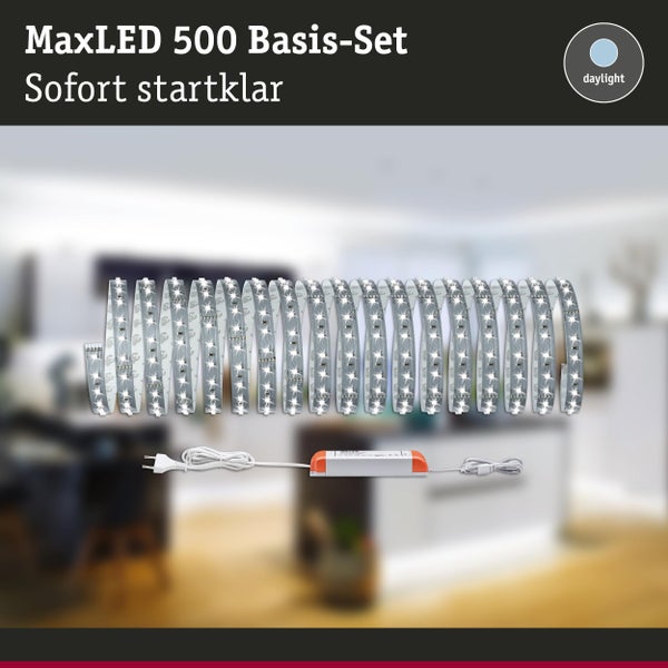 MaxLED 500 Basisset mit LED Streifen, Netzteil und Stecker