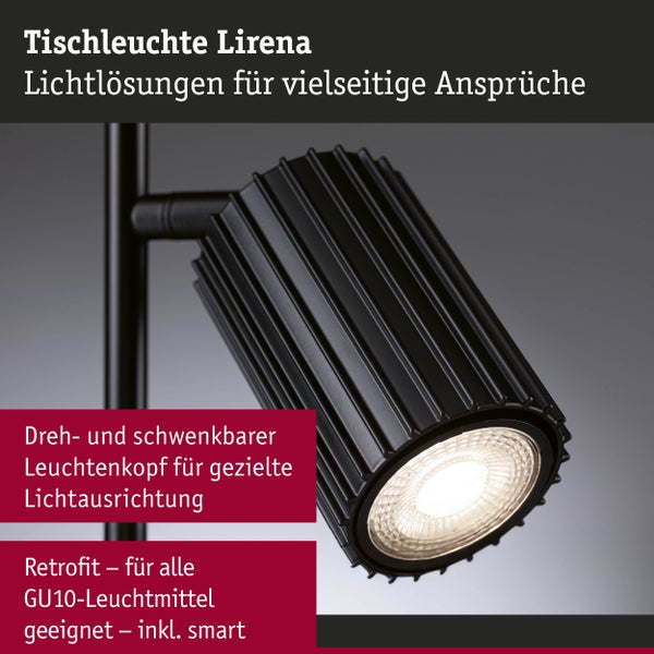 Schwenkbare Tischleuchte mit GU10 Fassung