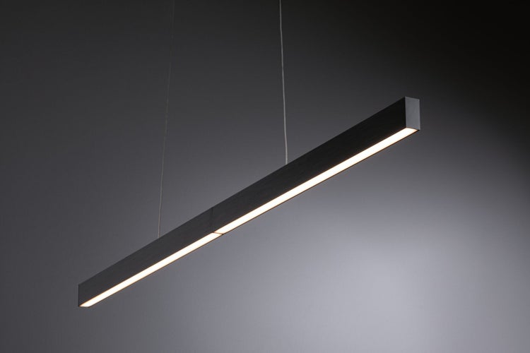 LED Pendelleuchte Smart Home Zigbee 3.0 Aptare 2700K dimmbar 1800lm / 1800lm 2x18W Schwarz gebürstet