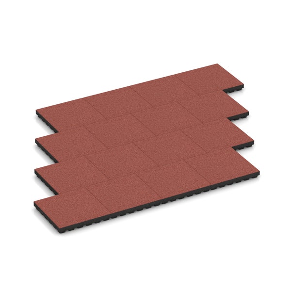 Mehrere Gummiplatten zur Bodenbefestigung