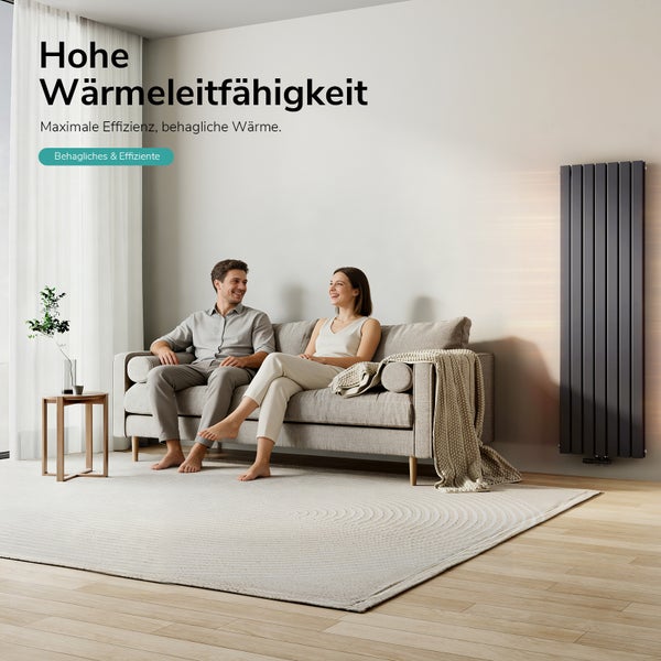 Details eines Badheizkörpers aus Stahl mit Umweltbeschichtung und G1/2-Zoll-Anschlussgewinde