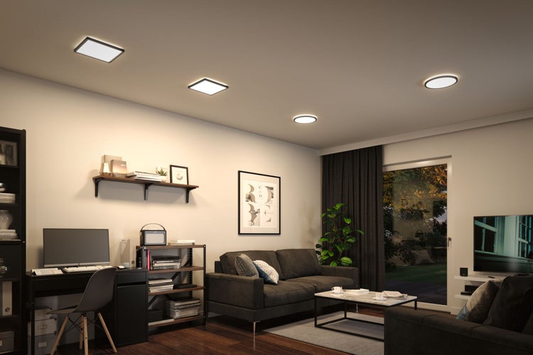 LED Panel Atria Shine Backlight eckig 190x190mm 11,2W 900lm 4000K Schwarz