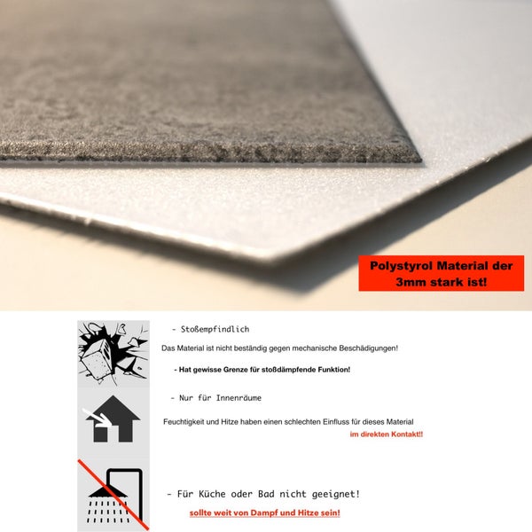 Paneelen aus reines Polystyrol XPS Styropor Deckenpaneelen Wandpaneelen 3mm dick - 100x50cm 0,5m² 0814XL in Schwarz