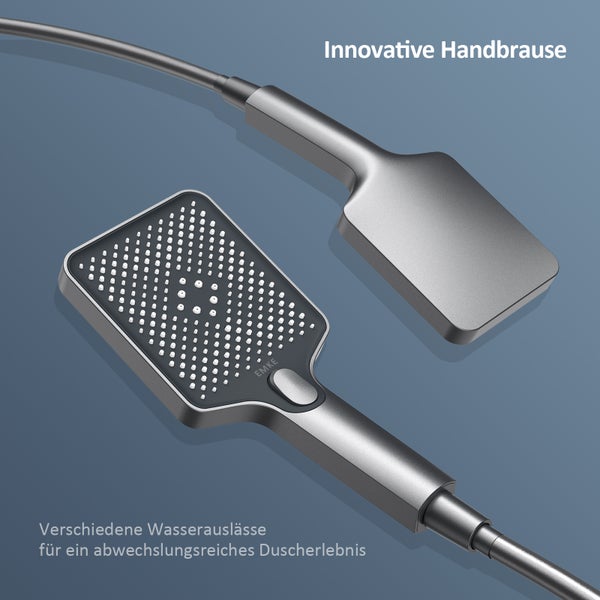 EMKE Handbrause mit verschiedenen Wasserauslässen für ein abwechslungsreiches Duscherlebnis