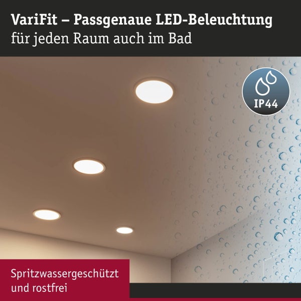 VariFit LED Einbaupanel 3-Step-Dim Areo IP44 rund 175mm 13W 1200lm 4000K Weiß dimmbar