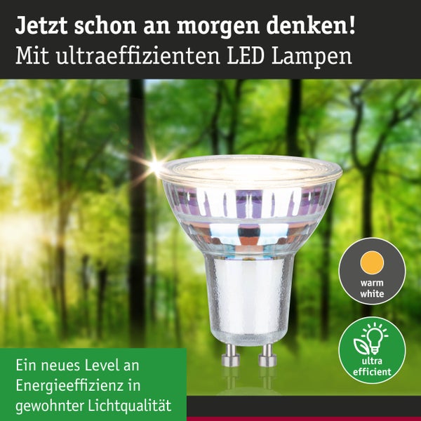 Eco-Line Standard 230V LED Reflektor GU10 3er-Set 3x450lm 3x2,5W 3000K Silber