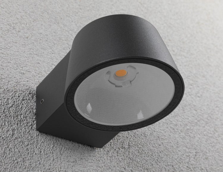 LED Außenwandleuchte Capea insektenfreundlich IP44 96x128mm 2200K 6W 550lm 230V 98° Anthrazit Aluminium