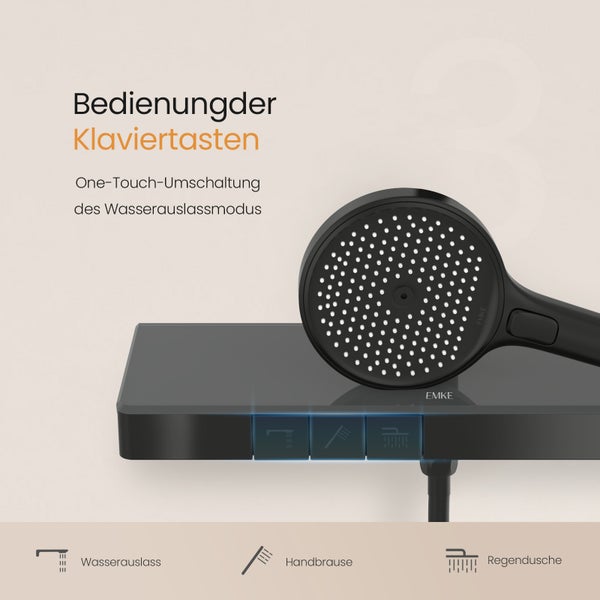 Emke Duschsystem mit Handbrause und One-Touch-Umschaltung