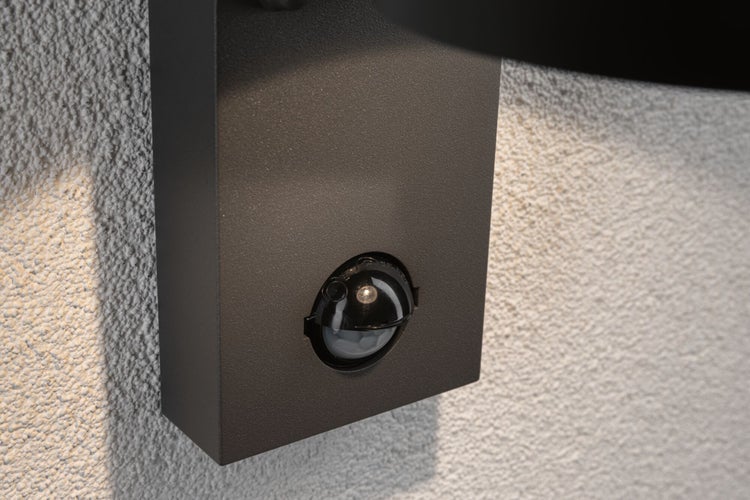 LED Außenwandleuchte Capea Dämmerungsgesteuerter Bewegungsmelder (IR) IP44 96x153mm 3000K 6W 500lm 230V 98° Anthrazit Aluminium