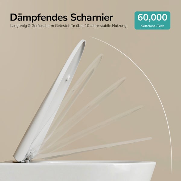 Dämpfendes Toilettensitz Scharnier mit Softclose Funktion für Badezimmer