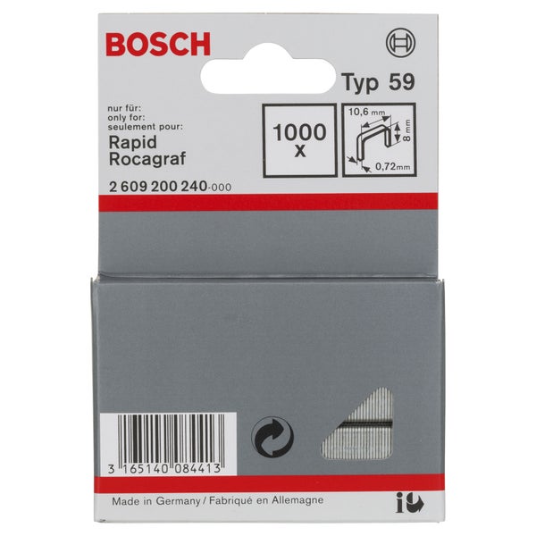 Bosch Typ 59 Rapid Rocagraf Klammern, 1000 Stück
