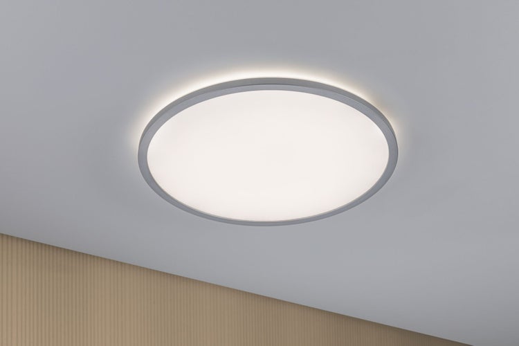 LED Panel 3-Step-Dim Atria Shine Backlight rund 420mm 22W 2300lm 3000K Chrom matt dimmbar