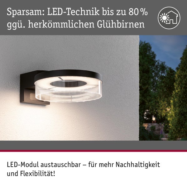 LED Außenleuchte an einer Wand